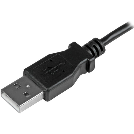 StarTech.com 1m 3 ft Left Angle Micro-USB Charge-and-Sync Cable M/M - USB 2.0 A to Micro-USB - 30/24 AWG — USBAUB1MLA