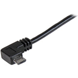 StarTech.com 1m 3 ft Right Angle Micro-USB Charge-and-Sync Cable M/M - USB 2.0 A to Micro-USB - 30/24 AWG — USBAUB1MRA