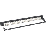 Eaton Tripp Lite Series 24-Port Cat6a Feed-Through Patch Panel - 4PPoE Compliant, 1U Rack-Mount, RJ45 Ethernet, Black, TAA — N254-024-6A