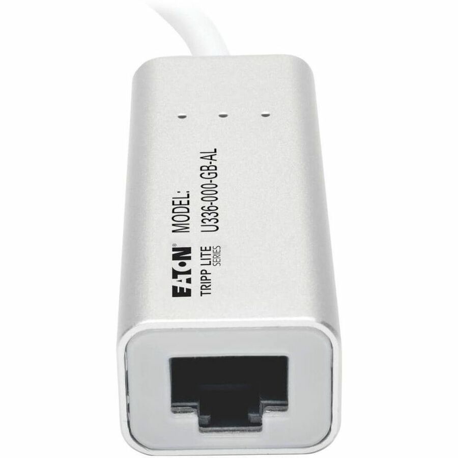 Eaton Tripp Lite Series USB 3.0 SuperSpeed to Gigabit Ethernet NIC Network Adapter, 10/100/1000, Plug and Play, Aluminum — U336-000-GB-AL