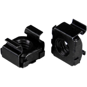 StarTech.com M6 Cage Nuts - 100 Pack, Black - M6 Mounting Cage Nuts for Server Rack & Cabinet — CABCAGENT62B
