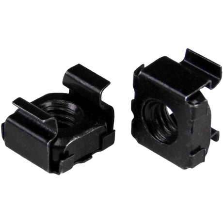 StarTech.com M6 Cage Nuts - 100 Pack, Black - M6 Mounting Cage Nuts for Server Rack & Cabinet — CABCAGENT62B