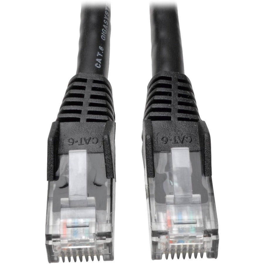 Eaton Tripp Lite Series Cat6 Gigabit Snagless Molded (UTP) Ethernet Cable (RJ45 M/M), PoE, Black, 3 ft. (0.91 m), 50-Piece Bulk Pack — N201-003-BK50BP