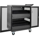 Tripp Lite by Eaton Multi-Device Charging Cart, 32 AC Outlets, Chromebooks and Laptops, Wall-Mount Option, Black — CSC32AC