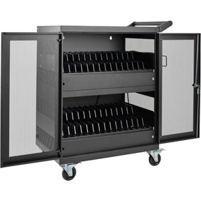 Tripp Lite by Eaton Multi-Device Charging Cart, 32 AC Outlets, Chromebooks and Laptops, Wall-Mount Option, Black — CSC32AC