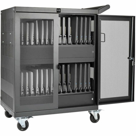 Tripp Lite by Eaton Multi-Device Charging Cart, 32 AC Outlets, Chromebooks and Laptops, Wall-Mount Option, Black — CSC32AC
