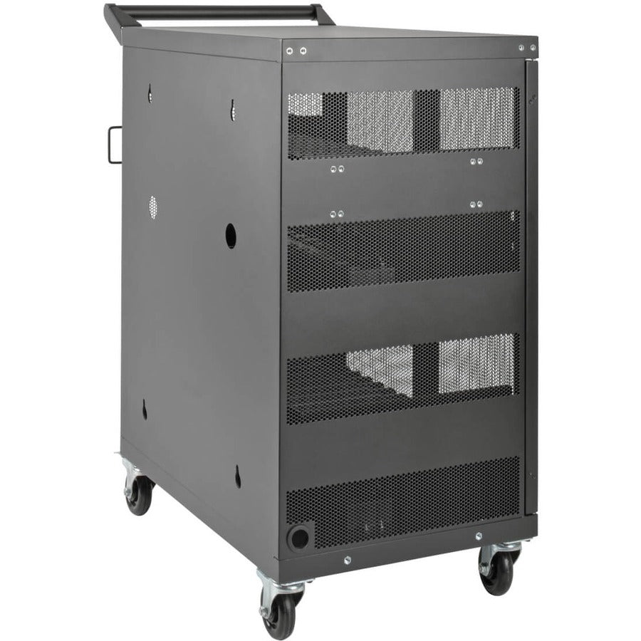 Tripp Lite by Eaton Multi-Device Charging Cart, 32 AC Outlets, Chromebooks and Laptops, Wall-Mount Option, Black — CSC32AC