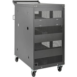 Tripp Lite by Eaton Multi-Device Charging Cart, 32 AC Outlets, Chromebooks and Laptops, Wall-Mount Option, Black — CSC32AC