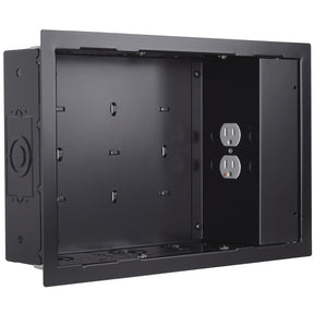 Chief Proximity In-Wall Storage Box with 2 Receptable Filter & Surge - For Flat Panel Displays - Black — PAC525FBP2