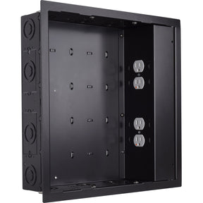 Chief Proximity In-Wall Storage Box with 4 Receptacle Filter and Surge Protection - For Flat Panel Displays - Black — PAC526FBP4