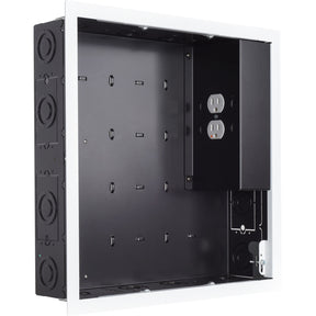 Chief Proximity In-Wall Storage Box - With 2 Receptacle Filter & Surge - Black — PAC526FWP2
