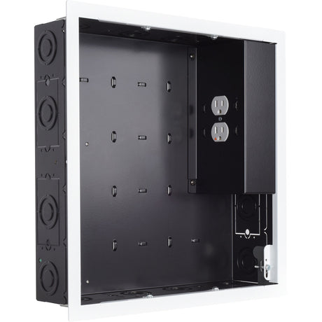 Chief Proximity In-Wall Storage Box - With 2 Receptacle Filter & Surge - Black — PAC526FWP2