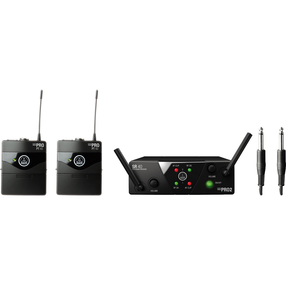 AKG WMS40 Mini Dual Instrumental Set Wireless Microphone System (Band: A & B) — 3351H00050