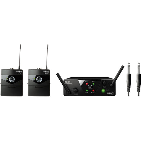 AKG WMS40 Mini Dual Instrumental Set Wireless Microphone System (Band: A & B) — 3351H00050