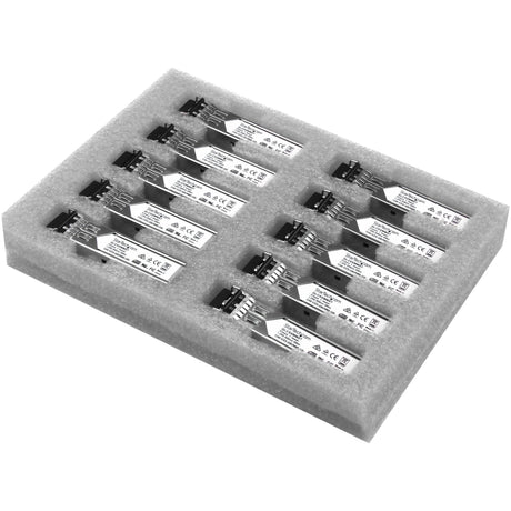 StarTech.com Cisco GLC-SX-MM Compatible SFP Module 10 Pack - 1000BASE-SX - 1GbE Gigabit Ethernet SFP Multimode Fiber MMF Optic Transceiver — GLCSXMM10PST