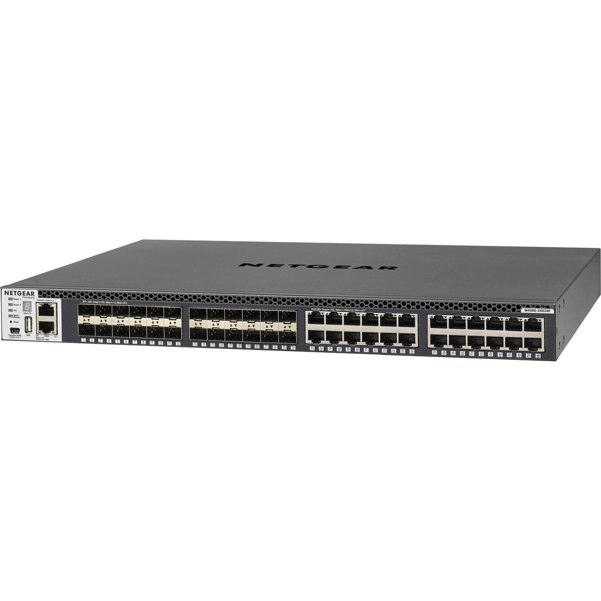 Netgear M4300 Stackable Managed Switch with 48x10G including 24x10GBASE-T and 24xSFP+ Layer 3 — XSM4348S-100NES