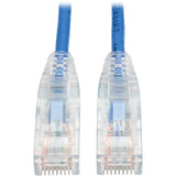 Eaton Tripp Lite Series Cat6 Gigabit Snagless Slim UTP Ethernet Cable (RJ45 M/M), PoE, Blue, 3 ft. (0.91 m) — N201-S03-BL