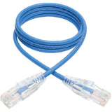 Eaton Tripp Lite Series Cat6 Gigabit Snagless Slim UTP Ethernet Cable (RJ45 M/M), PoE, Blue, 3 ft. (0.91 m) — N201-S03-BL