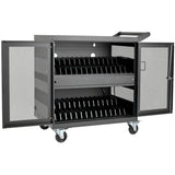 Tripp Lite by Eaton Multi-Device Charging Cart, 32 USB Ports, iPad and Android Tablets, Wall-Mount Option, Black — CSC32USB