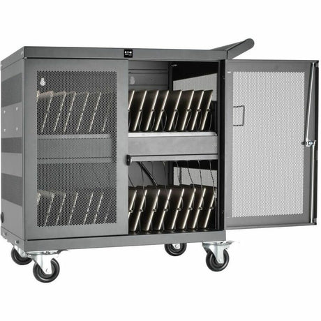 Tripp Lite by Eaton Multi-Device Charging Cart, 32 USB Ports, iPad and Android Tablets, Wall-Mount Option, Black — CSC32USB