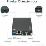 StarTech.com Gigabit Ethernet Copper-to-Fiber Media Converter - SM LC - 20 km - Ethernet Media Converter - GbE Converter — ET91000SM20