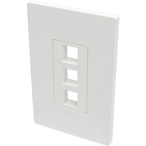 Tripp Lite by Eaton Single-Gang 3-Port Wall Plate Keystone Cat5/6 USB HDMI Dport RCA — N080-103