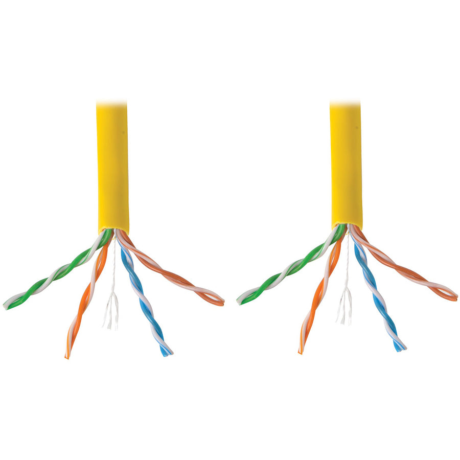Tripp Lite Cat6 Gigabit Solid Core UTP PVC Bulk Ethernet Cable Yellow 1000 ft. (304.8 m) TAA — N222-01K-YW