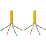 Tripp Lite Cat6 Gigabit Solid Core UTP PVC Bulk Ethernet Cable Yellow 1000 ft. (304.8 m) TAA — N222-01K-YW