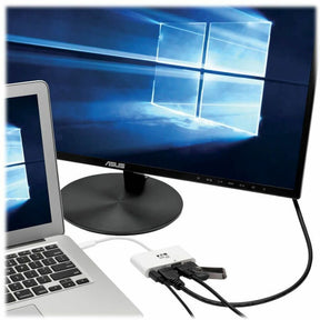Eaton Tripp Lite Series USB-C Multiport Adapter - HDMI, USB 3.x (5Gbps) Hub Port, Gigabit Ethernet, 60W PD Charging, HDCP, White — U444-06N-HGU-C