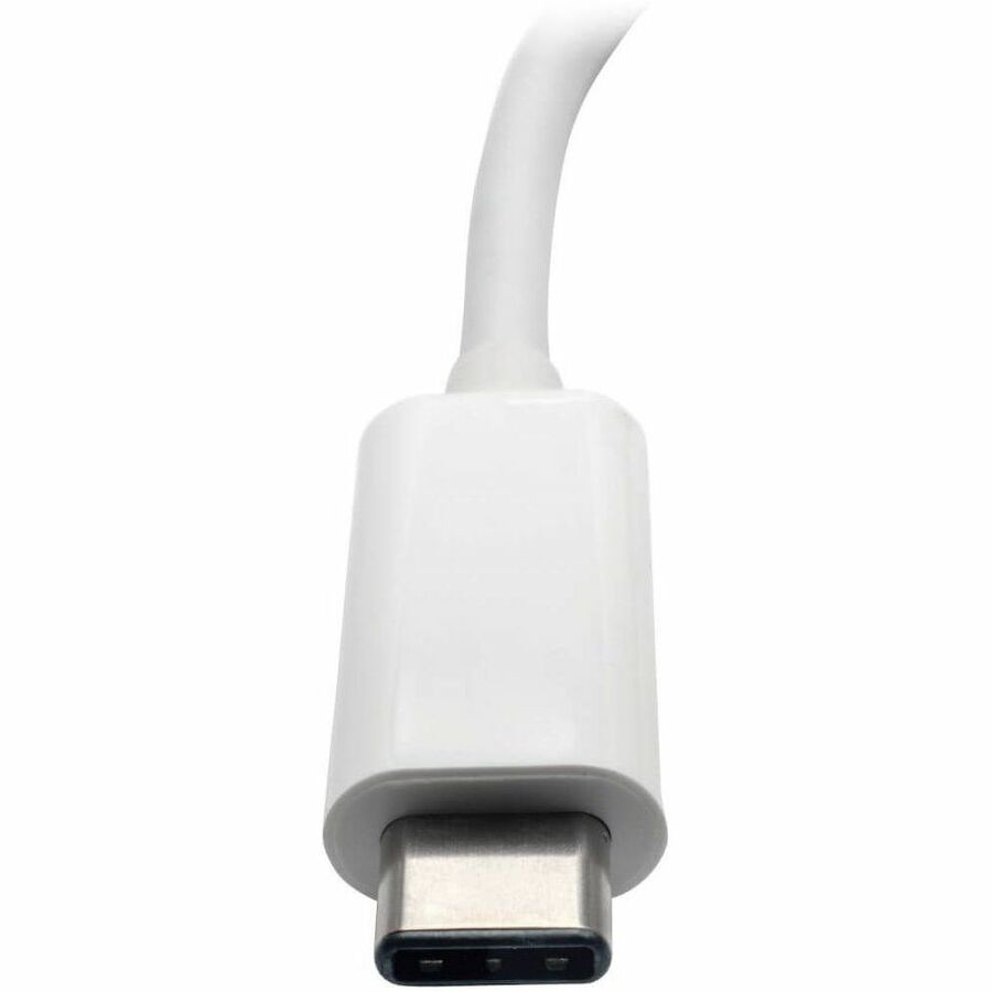 Eaton Tripp Lite Series 3-Port USB 3.x (5Gbps) Hub with LAN Port, USB-C to 3x USB-A Ports and Gigabit Ethernet, White — U460-003-3AG