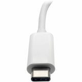 Eaton Tripp Lite Series 3-Port USB 3.x (5Gbps) Hub with LAN Port, USB-C to 3x USB-A Ports and Gigabit Ethernet, White — U460-003-3AG