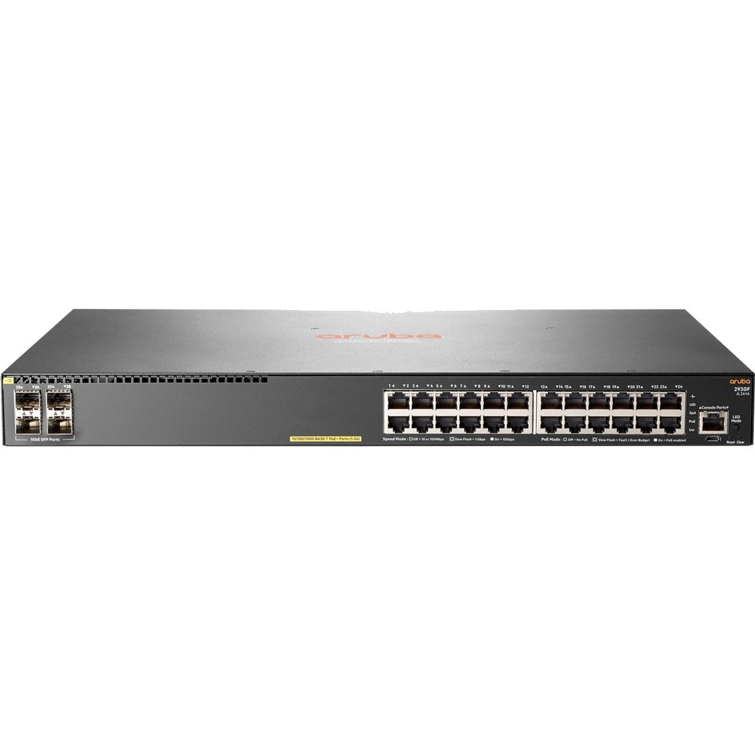HPE Aruba 2930F 24G PoE+ 4SFP Switch — JL261A#ABA