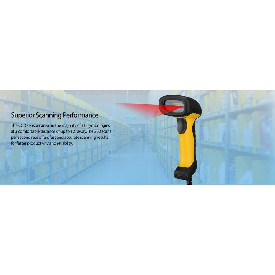 Adesso NuScan 2400U Waterproof Handheld CCD Barcode Scanner — NUSCAN 2400U