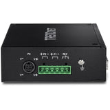 TRENDnet 6-Port Hardened Industrial Gigabit PoE+ DIN-Rail Switch, 4 x Gigabit PoE+ Ports, Shared Gigabit Port (RJ-45/SFP), Dedicated SFP, 120W Power Budget, IP30, Lifetime Protection, Black, TI-PG62