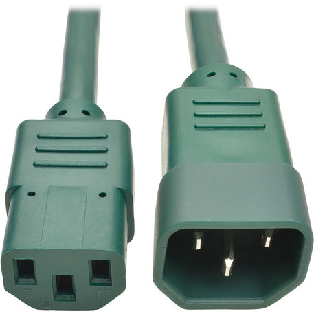 Eaton Tripp Lite Series PDU Power Cord, C13 to C14 - 10A, 250V, 18 AWG, 3 ft. (0.91 m), Green — P004-003-AGN
