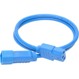 Eaton Tripp Lite Series PDU Power Cord, C13 to C14 - 10A, 250V, 18 AWG, 3 ft. (0.91 m), Blue — P004-003-ABL