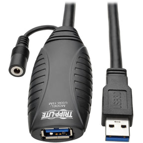 Eaton Tripp Lite Series USB 3.0 SuperSpeed Active Extension Repeater Cable (USB-A M/F), 15M (49.21 ft.) — U330-15M