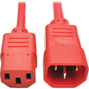 Eaton Tripp Lite Series PDU Power Cord, C13 to C14 - 10A, 250V, 18 AWG, 6 ft. (1.83 m), Red — P004-006-ARD