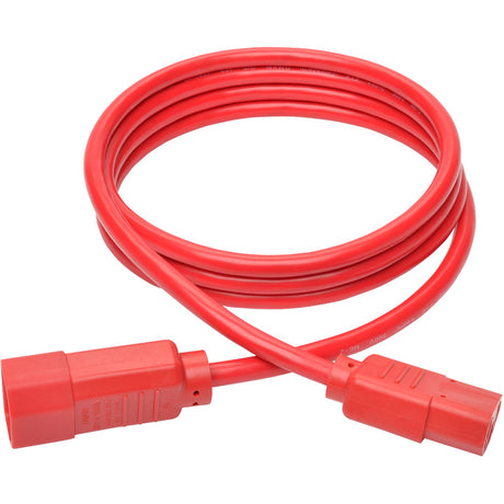 Eaton Tripp Lite Series PDU Power Cord, C13 to C14 - 10A, 250V, 18 AWG, 6 ft. (1.83 m), Red — P004-006-ARD