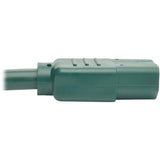 Eaton Tripp Lite Series Heavy-Duty PDU Power Cord, C13 to C14 - 15A, 250V, 14 AWG, 6 ft. (1.83 m), Green — P005-006-AGN