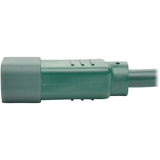 Eaton Tripp Lite Series Heavy-Duty PDU Power Cord, C13 to C14 - 15A, 250V, 14 AWG, 6 ft. (1.83 m), Green — P005-006-AGN