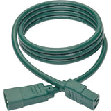 Eaton Tripp Lite Series Heavy-Duty PDU Power Cord, C13 to C14 - 15A, 250V, 14 AWG, 6 ft. (1.83 m), Green — P005-006-AGN