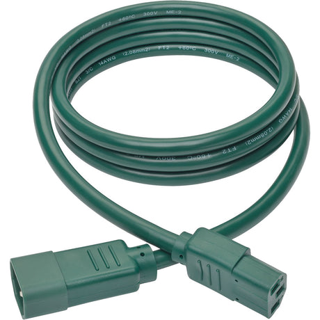 Eaton Tripp Lite Series Heavy-Duty PDU Power Cord, C13 to C14 - 15A, 250V, 14 AWG, 6 ft. (1.83 m), Green — P005-006-AGN
