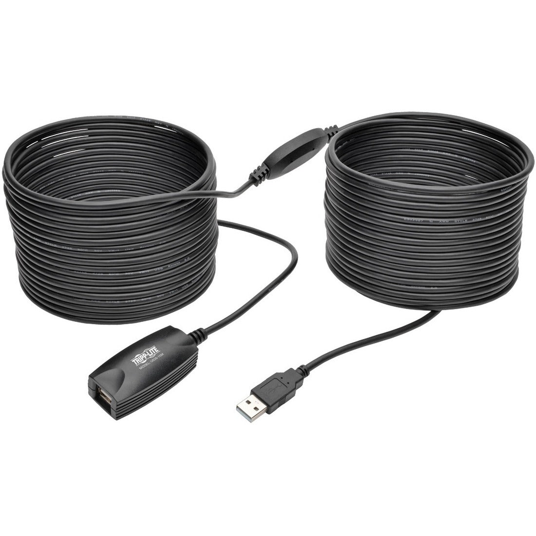 Eaton Tripp Lite Series USB 2.0 Active Extension Repeater Cable (A M/F), 15M (49.21 ft.) — U026-15M