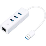 TP-Link (UE330) - USB 3.0 to Ethernet Adapter, Portable 3-port USB Hub with 1 Gigabit — UE330
