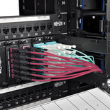 Eaton Tripp Lite Series 100G MTP/MPO Multimode OM4 Plenum-Rated Fiber Optic Cable (F/F), 12 Fiber, 40/100GBASE-SR4, Push/Pull Tabs, Magenta, 2 m — N845-02M-12-MG