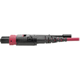 Eaton Tripp Lite Series 100G MTP/MPO Multimode OM4 Plenum-Rated Fiber Optic Cable (F/F), 12 Fiber, 40/100GBASE-SR4, Push/Pull Tabs, Magenta, 3 m — N845-03M-12-MG