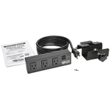 Tripp Lite by Eaton Protect It! 3-Outlet Surge Protector with Desk Clamp, 10 ft. Cord, 510 Joules, 2 USB Charging Ports, Black Housing — TLP310USBC