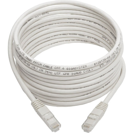 Eaton Tripp Lite Series Cat6 Gigabit Molded (UTP) Ethernet Cable (RJ45 M/M), PoE, White, 15 ft. (4.57 m) — N200-015-WH