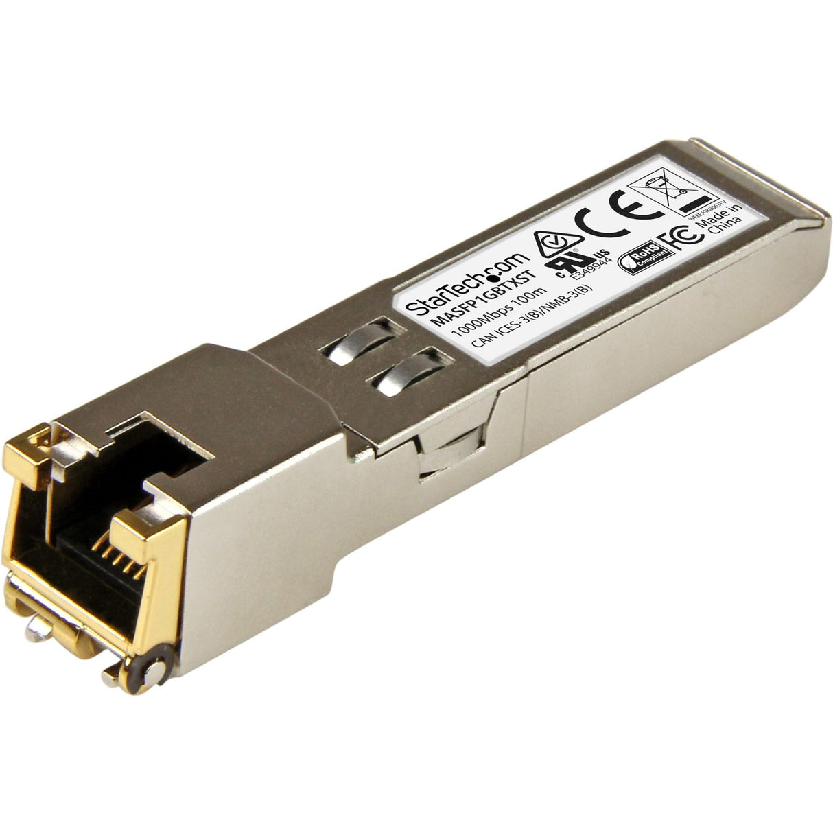 StarTech.com Cisco Meraki MA-SFP-1 GB-TX Compatible SFP Module - 1000BASE-T - 10/100/1000 Mbps SFP to RJ45 Cat6/Cat5e Transceiver - 100m — MASFP1GBTXST